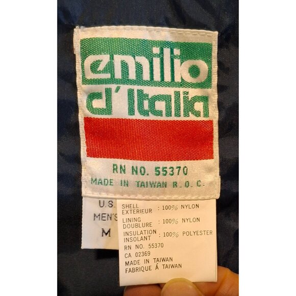 Emilio D'ltalia Mens Navy Blue Insulated Nylon Snow Bib Overalls With Zipper Clo - Picture 5 of 9